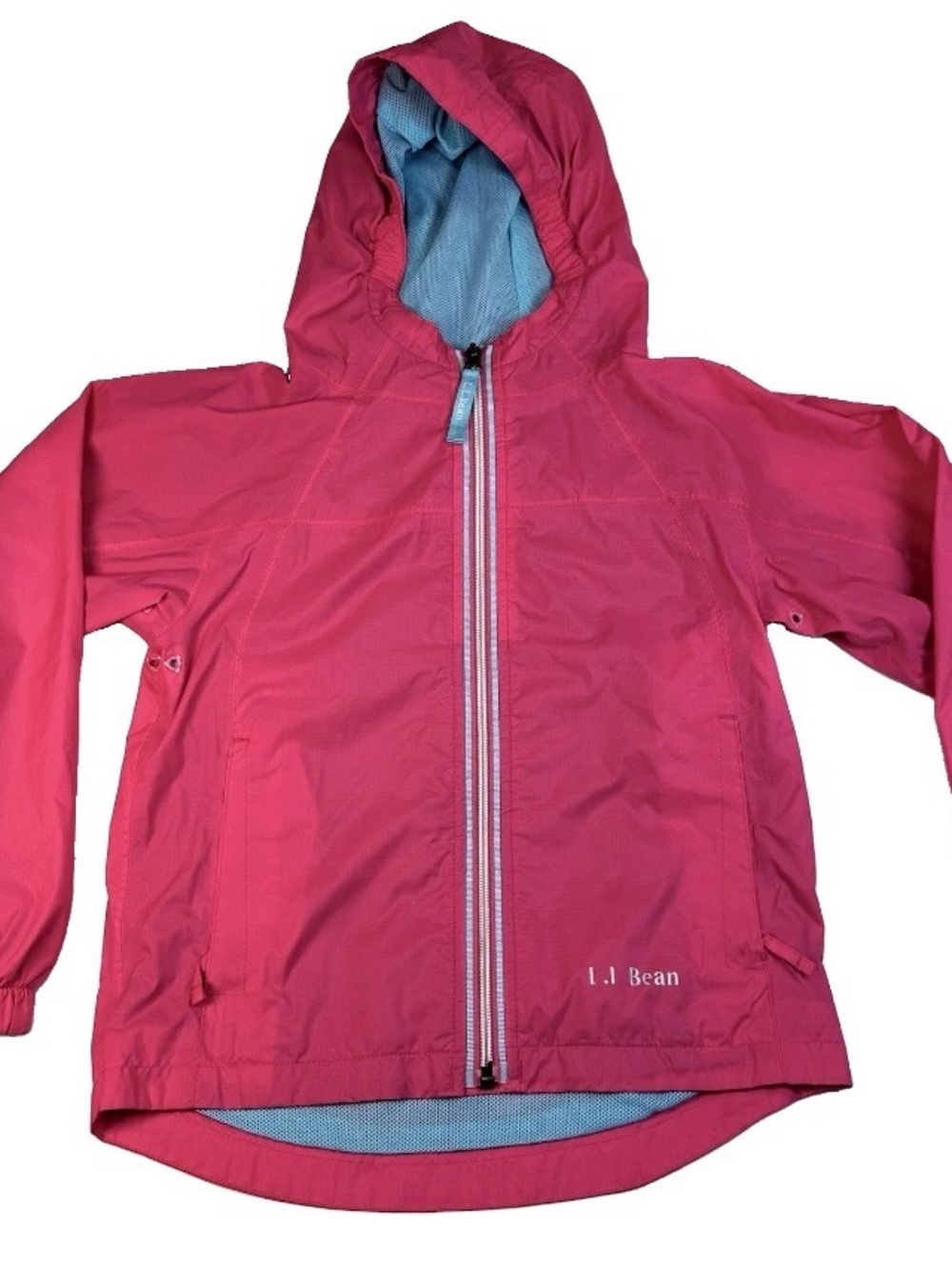 Girls LL Bean Salmon Pink Windbreaker Jacket size 5/6